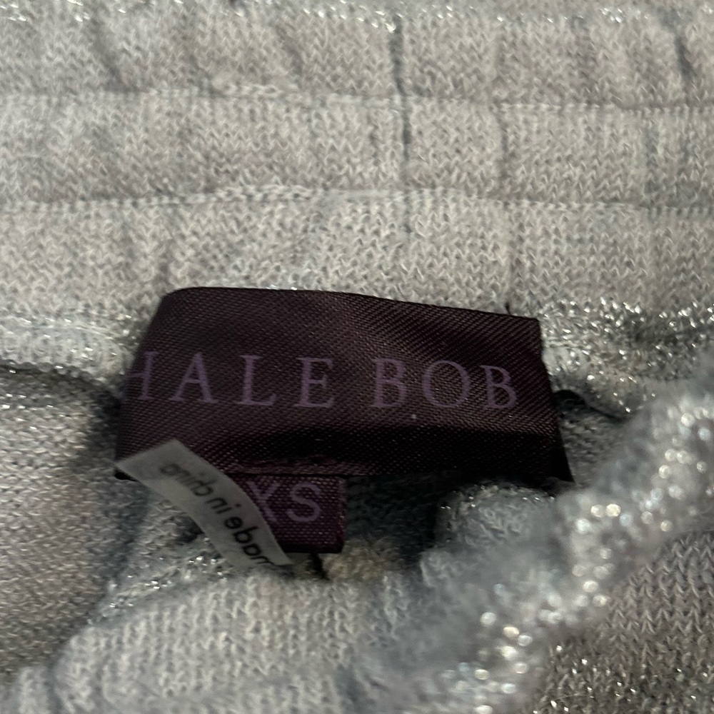 NWT-Hale Bob Metallic Stripe Jogger Pants Silver Gray Light Gray - Picture 6 of 13